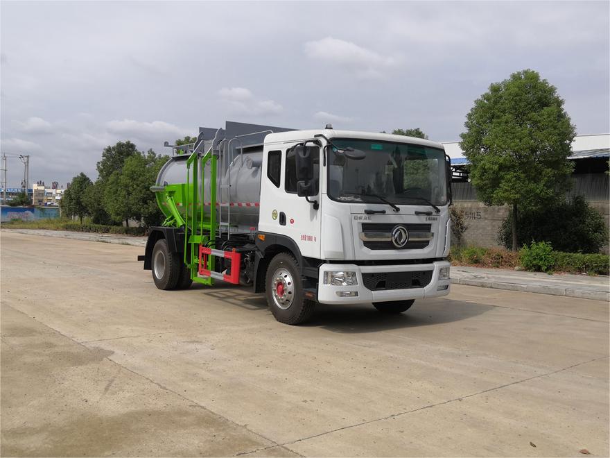10方餐廚垃圾車(chē)-東風(fēng)D9國(guó)六10方廚余泔水餐廚垃圾車(chē)廠家（圓罐）